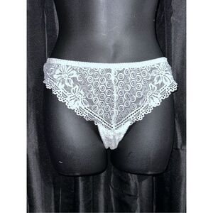 NEW WITH TAGS WOMEN Beautiful JK INTIMATES XL Panties Underwear Lacey WHITE/CREA